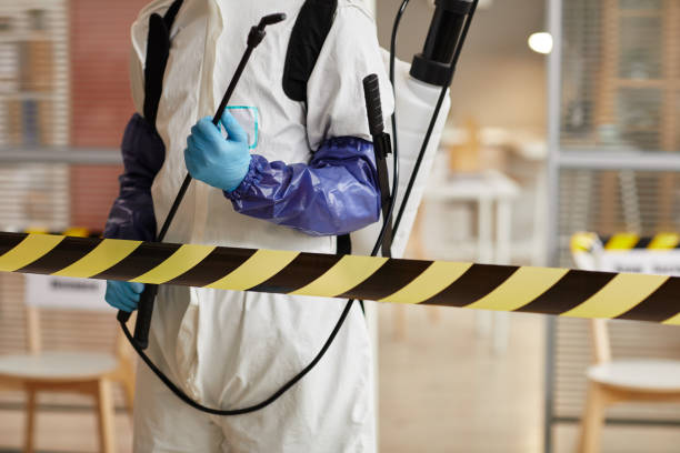 Professional Sewage Cleanup technician working in Newark, AR